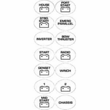 BEP MARINE BEP Battery Switch Label Sheet 713